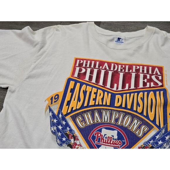 Vintage Philadelphia Phillies 93 Eastern Division Champions Short Sleeve Shirt - Picture 3 of 10